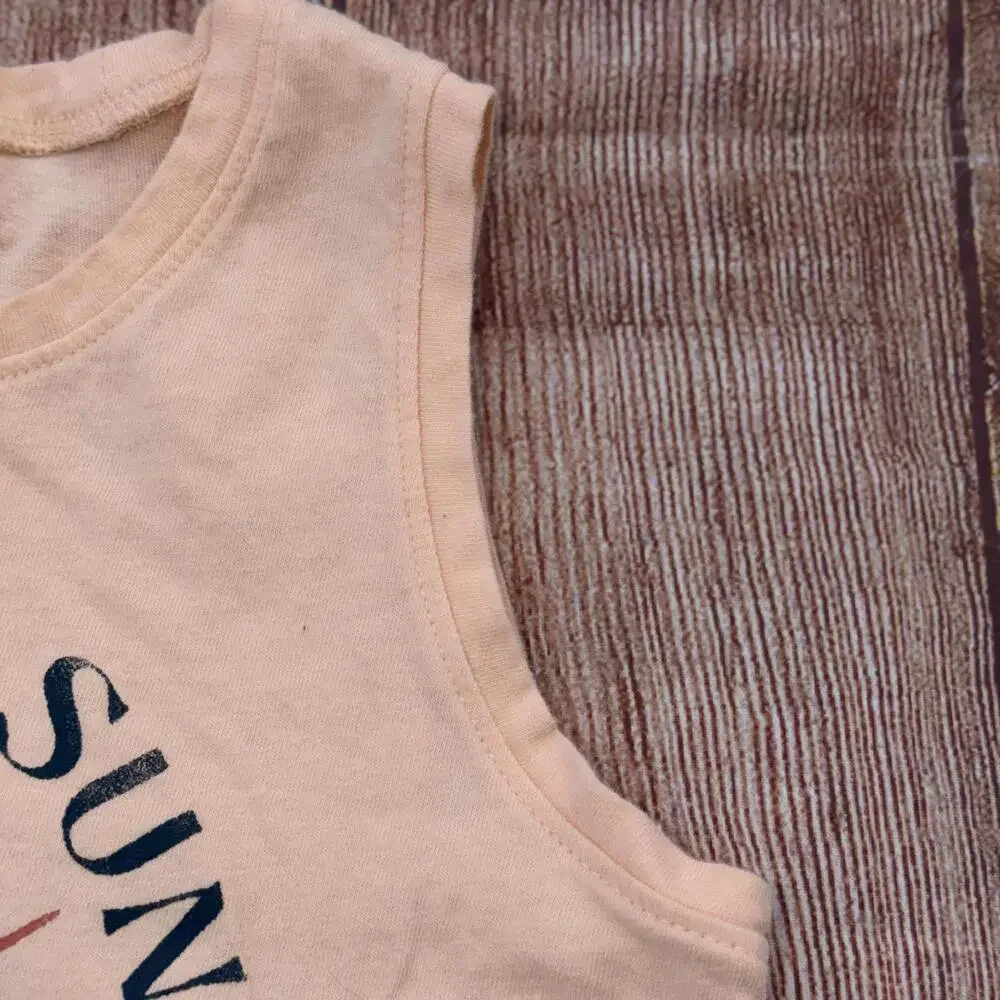 Old Navy Peace Love & Sunshine Graphic Tank Top Size 6/7